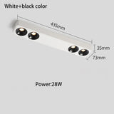 Led Spotlights Surface Mounted Spots Light COB 28W Long Strip Linear Lamp Ultra-thin Ceiling Foco 85-265V White Black