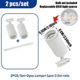 GU10 Track Light LED Interior Decoration Smart home Hallway Shop Rail Ceiling Lamp Fixture Replaceable Bulbs Led Spotlights Set