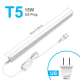 Plug-In 50cm T5/T8 Aluminum LED Light Tube (15W/25W) EU/US Plug - 110V/220V Ceiling & Under-Cabinet Lamp for Basement, Warehouse & Storage