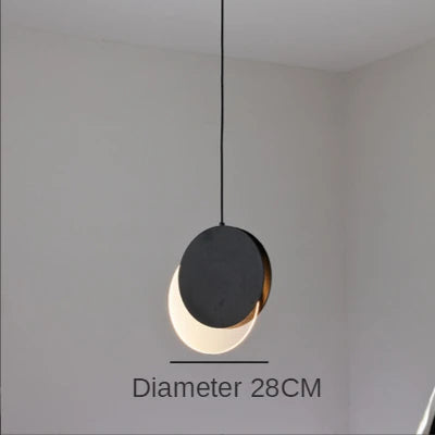 Modern LED Pendant Light Round Simple Restaurant Bar Moon Creative Hanging Fixture Bedroom Bedside Nordic Decor Art Small Lamp