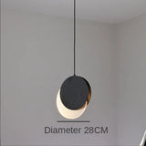 Modern LED Pendant Light Round Simple Restaurant Bar Moon Creative Hanging Fixture Bedroom Bedside Nordic Decor Art Small Lamp