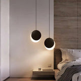 Modern LED Pendant Light Round Simple Restaurant Bar Moon Creative Hanging Fixture Bedroom Bedside Nordic Decor Art Small Lamp