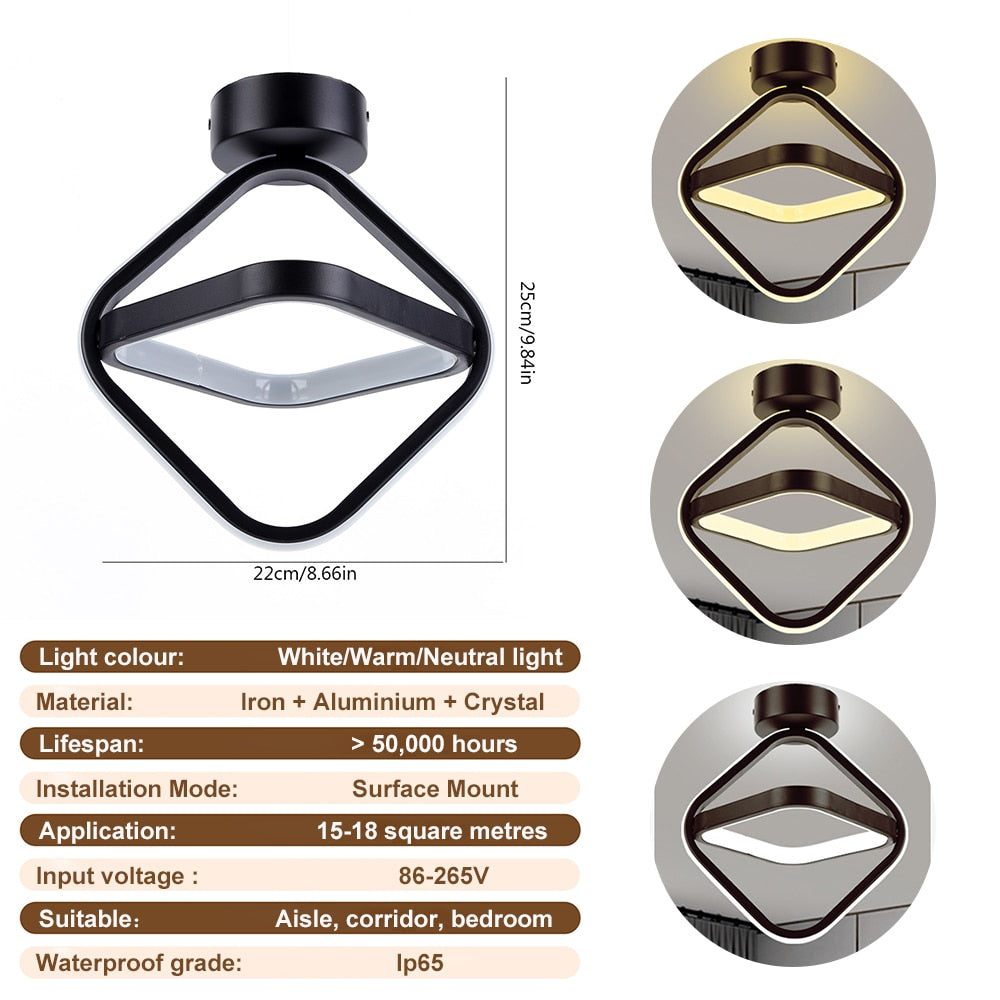 Nordic Modern LED Ceiling Lights Surface Mount Pendant Chandelier Living Room Bedroom Indoor Kitchen Dining Lighting Lamp