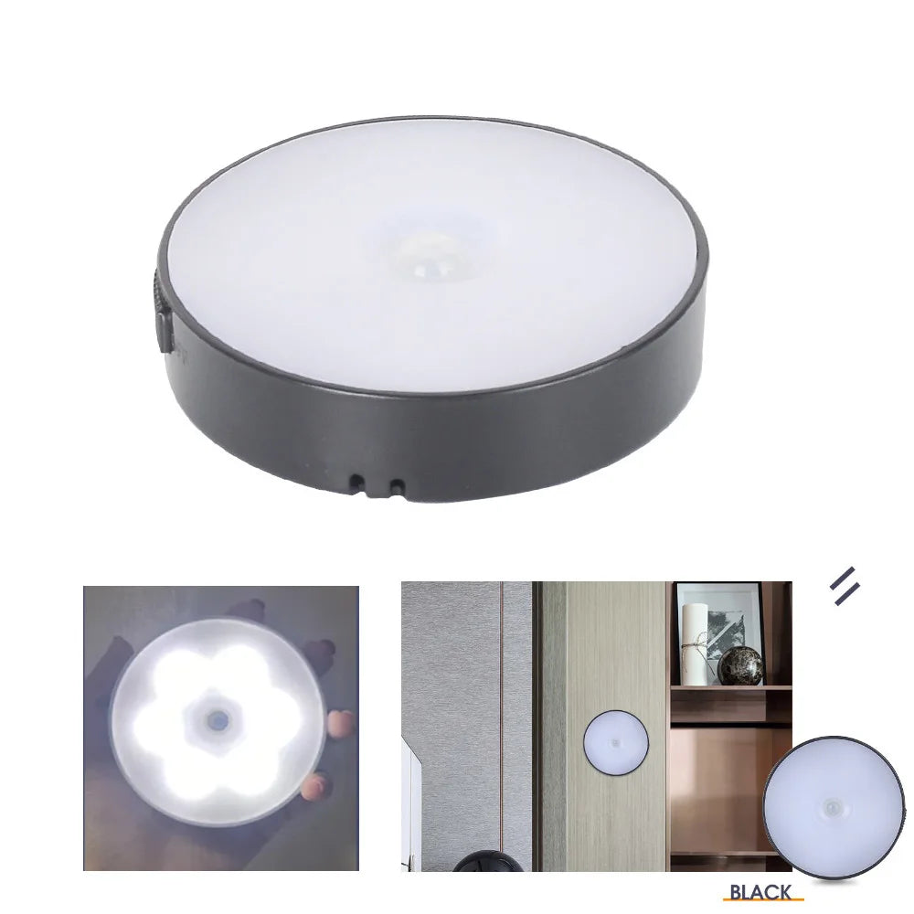 Night Light LED With PIR Motion Sensor Rechargeable USB Kitchen Cabinet Night Lamp For Bedroom Room Decoration