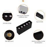 Anti-Glare Linear Surface Mounted LED Grille Downlight - 10W 20W 30W 40W