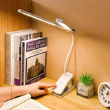 Book Lights For Reading At Night In Bed Double Head Lamp 3 Colors Eye Caring Dimmable Long-lasting Battery Table Lamps For Use