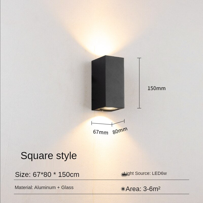 GU10  Outdoor Wall Lamp  Balcony  Outdoor Wall Light  Garden Lights Living Room Bedroom Home Wall Decor