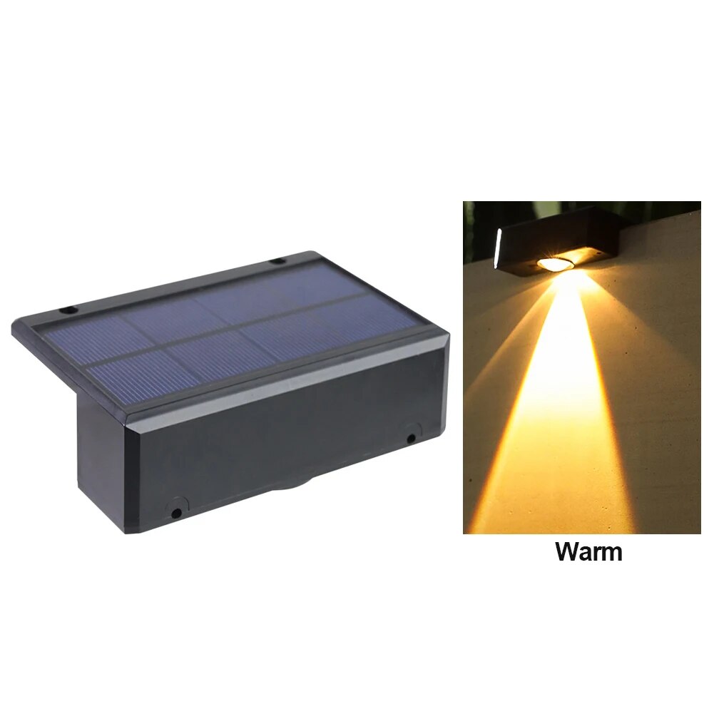 Solar Light Outdoor Wall Spot Light Wall LED Light Wall Lamp Waterproof Garden Decoration Lamp Fence Corridor Sunlight Stairs