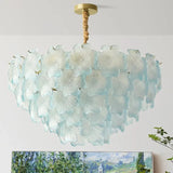 French Luxury Crystal Living Room Pendant Light Internet Famous Creative Shell Light Romantic Clover Pendant Light