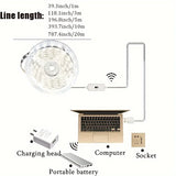 Hand Scan Sensor LED Strip Lights - USB Powered Dimmable Under Cabinet Light