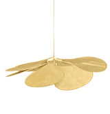 Minimalist LED Flower Fabric Pendant Light - Floral Textile Ceiling Chandelier Lamp Fixture for Living Room, Master Bedroom & Dining Table