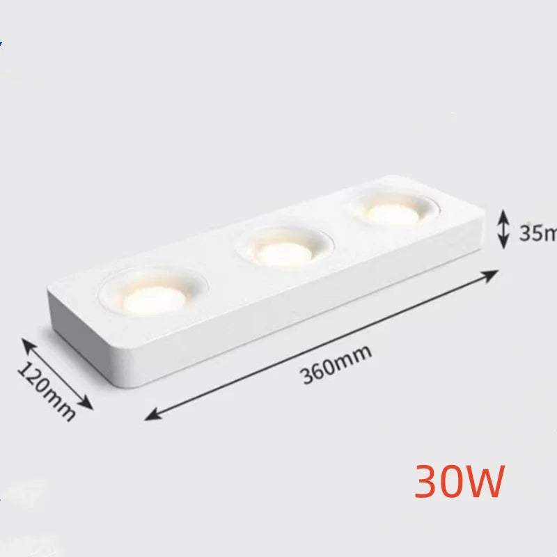 Fashionable ultra-thin 3.5CM surface mounted anti glare full spectrum COB tube lamp, home living room hallway, no opening