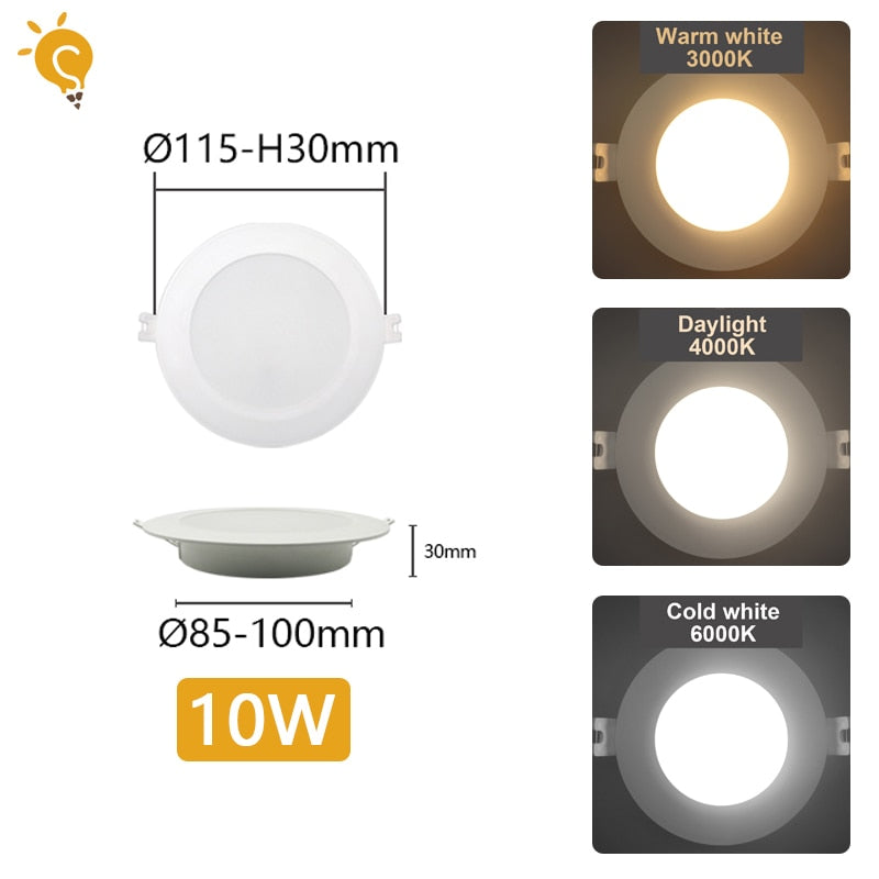 LED Downlight 110V 220V Ceiling Light 17W 20W 24W Recessed Led Down light Round Panel Light Spotlight Indoor Lighting
