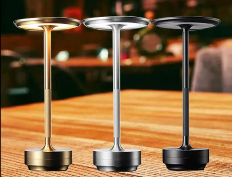 New Aluminum Alloy Table Lamp Shades LED Rechargeable Table Lights for Bar Living Room Reading Book USB Charging Home Decors