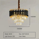 Home Appliance Crystal Ceiling Chandelier Luxury Dining Room Pendant Lamp Modern New Living Room Decor LED Bedroom Hanging Light
