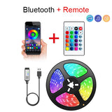 Bluetooth USB LED Strip Light 5050 SMD 5V USB RGB Lights Flexible LED Lamp Tape Ribbon RGB Self-adhesive TV Desktop Diode