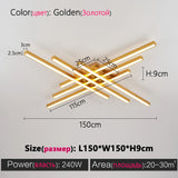 Black chandelier square bedroom lamps living room lamp led ceiling lamp Nordic minimalist creative led ceiling lamp strip lights