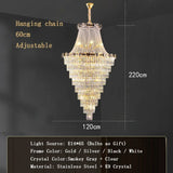 2025 Modern Large Luxury Living Room Chandeliers for Staircase Designer Crystal Pendant Lamps Home Decor Lighting Lustre Fixture