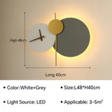 Modern LED Wall Lamp Clock Sconce for Bedroom Bedside Living Dining Room Aisle Porch Corridor Home Decors Lighting Fixture Luster