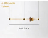 Scott Luna Chandelier Postmodern italian design lamps replica led light glass long tube lamp Bedroom Living Room bedside lamp