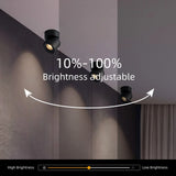 Surface Mounted LED Downlight Indoor Ceiling Light 7W/9W CRI97 Dimmable Adjustable Angle for Corridor Living Room Foyer