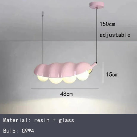 Art Deco LED Wall Lamp Modern Beige Green Pink Resin Hyacinth Bean Living Room Bedroom Aisle Restaurant G9 Bulb Lighting