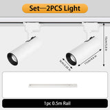 Dimmable Spot Led Track Light Hanging Ceiling Light 220V Led Spotlights for Living Room Adjustable Brightness Track Rail Lights