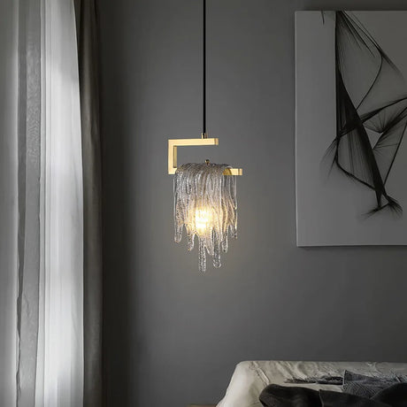 Modern Remote Control LED Ceiling Chandelier 2023 Luster's New Trend Crystal Hanging Light Bedroom Bedside Pendant Lamp Nightlight