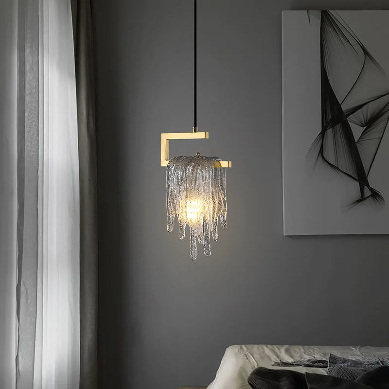 Modern Remote Control LED Ceiling Chandelier 2023 Luster&#39;s New Trend Crystal Hanging Light Bedroom Bedside Pendant Lamp Nightlight