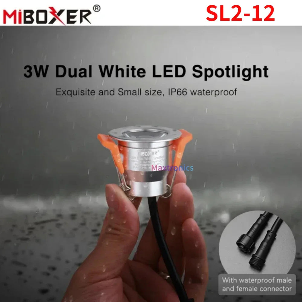 Mini 3W LED Spotlight IP66 Waterproof - 12V Recessed RGBW Downlight