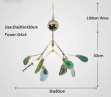 LED Agate Chandelier Modern Firefly Chandelier Living Room Bedroom Flower  Bedroom Kitchen Indoor Tree Branch Pendant Light