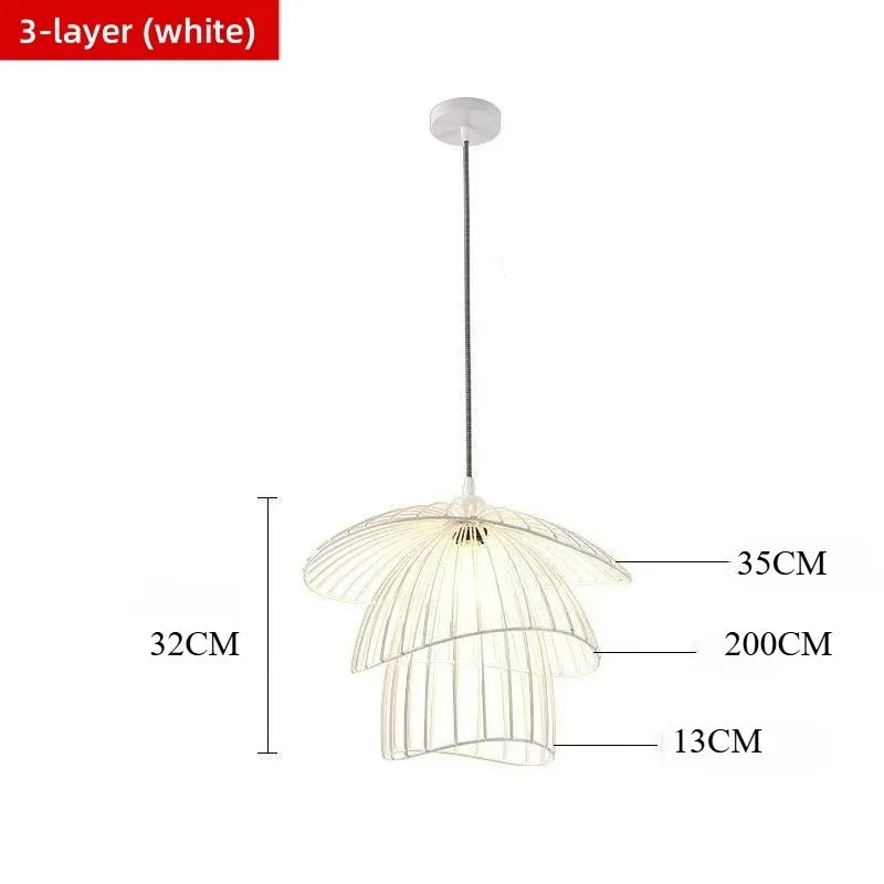 Nordic art pendant light living room dining room bedroom hallway foyer balcony modern minimalist wrought iron lighting fixtures
