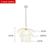 Nordic art pendant light living room dining room bedroom hallway foyer balcony modern minimalist wrought iron lighting fixtures