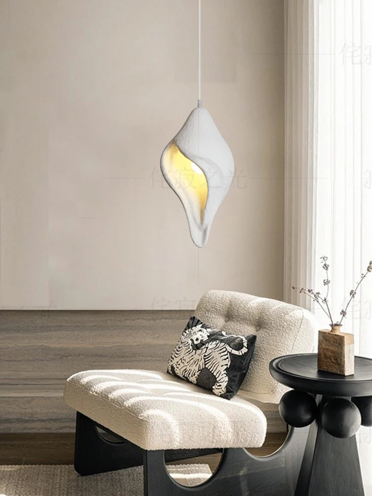 Creative Conch Pendant Light Home Decor Indoor Restaurant Lighting 2026 New Bar Island Table Modern Wabi Sabi Ceiling Chandelier