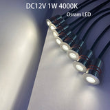 1W Mini LED IP68 Waterproof Stainless Steel Pool Underwater Lamp DC12V 24V Stair Pathway Garden Deck Spotlight Underground Light