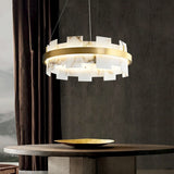 Modern LED Chandeliers Lighting For Living Room Foyer Bedroom Restaurant Pendant Lamps Natural Marble Decoration Lustre Fixtures