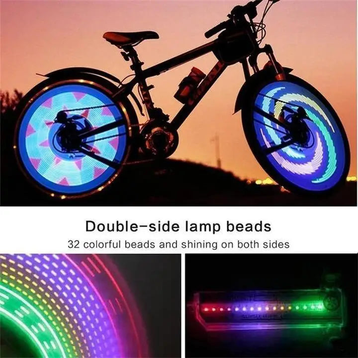 3D Bicycle Spoke LED Lights Bike Motorcycle Wheel Spoked light Protector Covers Pipe For Motocross Bicycle Bike Cool Accessories