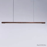 Black Walnut  Pendant Lights Dining Tablesimple Strip Wood Hanging Lamps Kitchen fixture Home Decor Chandelier indoor lighting