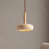 2026 New Hot Selling Pendant Lamps Wabi Sabi Circular Yellow Stone Commercial Home Decoration Restaurant Room LED Droplight