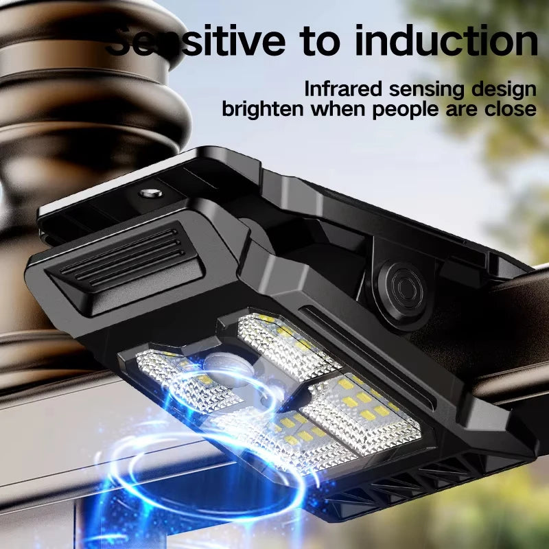 Mini Solar Clip Light with PIR Motion Sensor - Soft Warm Glow Outdoor Fence Lamp