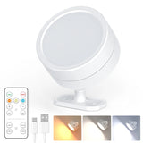 Wireless LED Magnetic Wall Light - USB Rechargeable Sconce with Remote Control