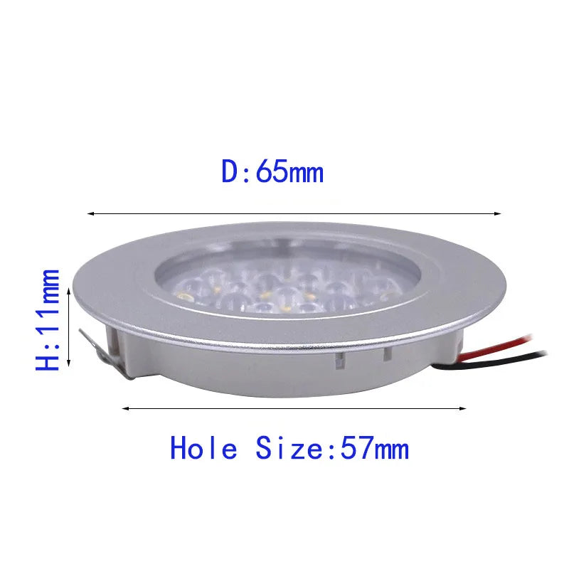 Ultra thin Light 12v 1.5W Dimmable Downlight Mini LED Ceiling Lamp Indoor Focus Recessed Round Thin Cabinet Display Spotlight