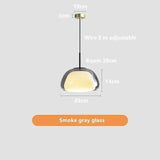 Creative Jelly Pendant Light Nordic Design Restaurant Kitchen Light  Transparent and Milk White Double Layer Glass Chandelier