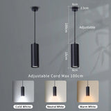 Black LED Pendant Lights GU10 Room Decor Retro Living Room Chandelier Hanging Fixture for Kitchen Table Bedroom Dining Room