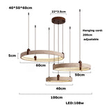 Upgrade Your Home With Our Exquisite LED Chandelier Crafted From Natural White Stone Dimming Function Wood Deco 40-60cm