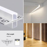 1M Recessed Led Aluminum Profile Channel Holder for Indoor Home Ceiling Wall Backlight Bar Linear Light Indirect Decors Lighting