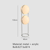 Nordic Creative Personality Lamp Acrylic Ball Cream White stand Light Bookstore Hall table lamps for Bedroom LED Indoor Lighting