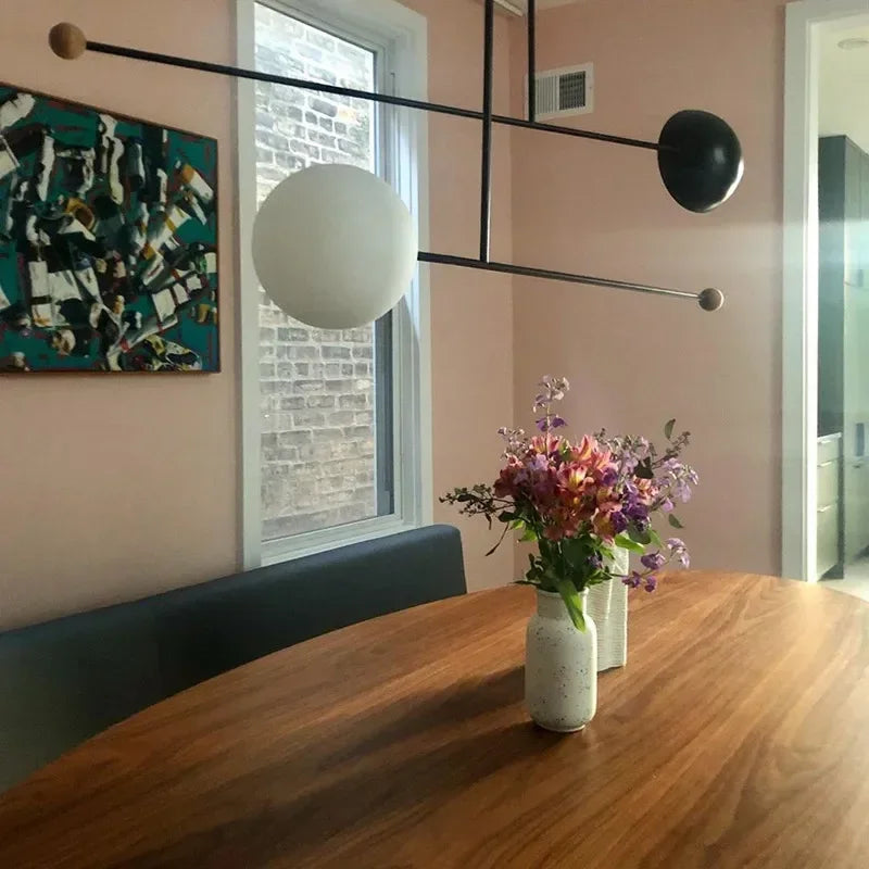 Modern minimalist creative pendant light geometric rotating light design pendant light restaurant coffee shop home decoration