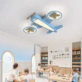 Blue Passenger Airplane Children's Room Airplane Ceiling Lights LED Nordic Modern Bedroom Airplane Ceiling Lamps Home Decor