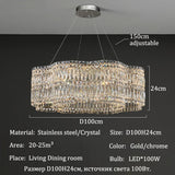 Modern Luxury LED Crystal Chandeliers Home Villa Decoration Living Dining Room Lighting Ceiling Pendant Lights Indoor Fixtures